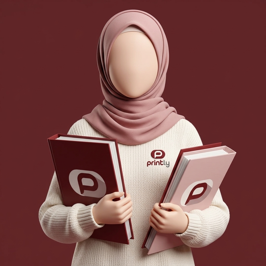 Étudiante avec hijab utilisatrice Printly