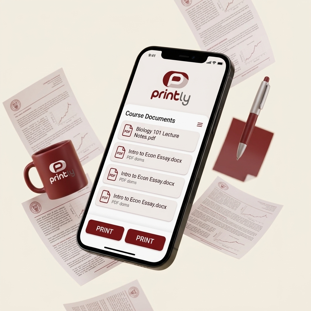 Application mobile Printly interface 3D